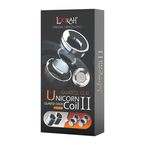 Lookah Unicorn Quartz II Coil Kit *Pack of 2 Atomizers & 4 Quartz Cups*