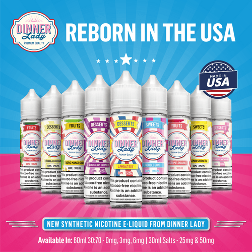 Dinner Lady Synthetic Nicotine 60mL Dinner Lady Synthetic Nicotine 60mL