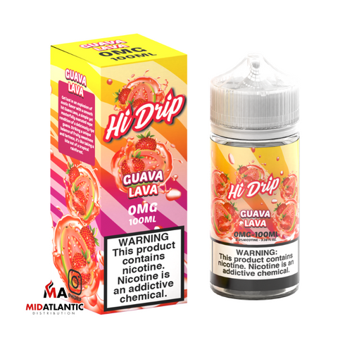 Hi Drip E-Liquid 100mL (O MG) - Guava Lava Hi Drip E-Liquid 100mL (O MG) - Guava Lava