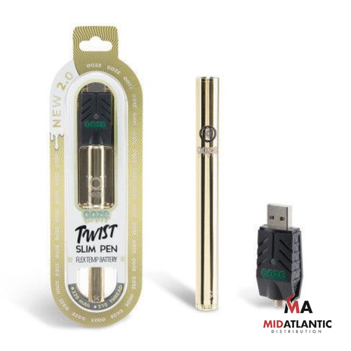 Ooze Slim Twist 2.0 Dual Charging Port Cartridge Pen Kit w/ USB Charger