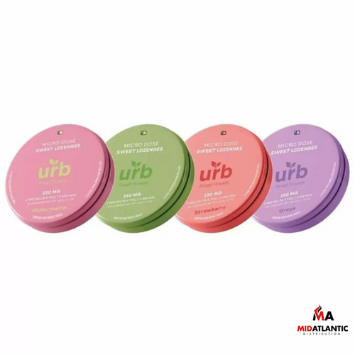 Urb Delta 9 + HHC Micro Dose Sweet Lozenges 250mg Hard Candies Display of 6