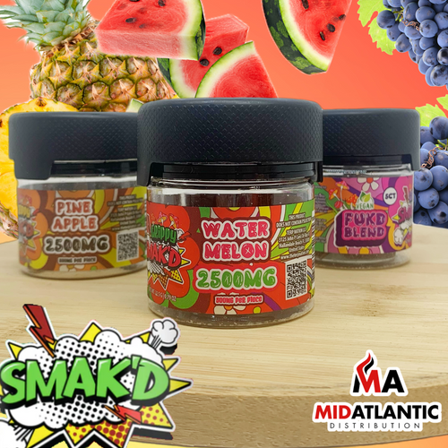 Smak'd Aminta Mushroom Exotic Fuk'd Blend THCP + D8 + HHC + CBN Gummies *Jar of 2500mg*