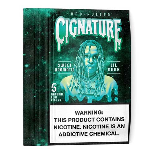 Cignature Natural Cigar Leaf 5ct Pack *Display of 8 Pouches*