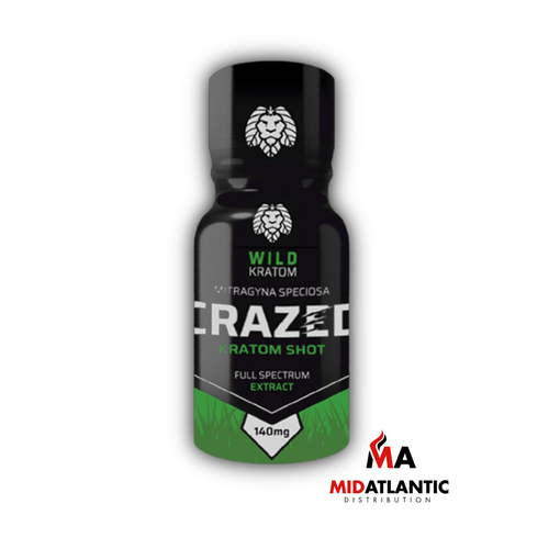 Wild Kratom Crazed Edition 140mg Flavored Kratom Shots *Display of 20*