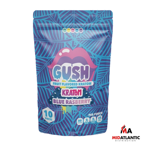 Goo'd Extracts Kratom Gush 200mg Gummies (10x 20mg Gummies Per Pouch) *Display of 10 Pouches*