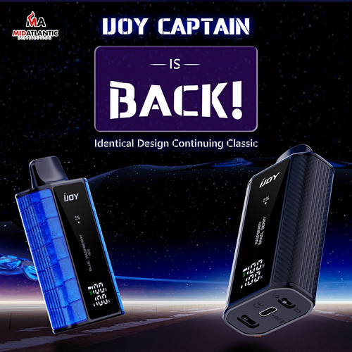 iJoy Captain10,000 10,000 Puffs 50mg Disposables w/ Mesh Coil & All-On Screen *Display of 5* iJoy Captain10,000 10,000 Puffs 50mg Disposables w/ Mesh Coil & All-On Screen *Display of 5*