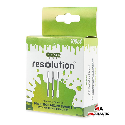Ooze Resolution Alcohol Infused Cotton Micro Swabs *Box of 100* Ooze Resolution Alcohol Infused Cotton Micro Swabs *Box of 100*