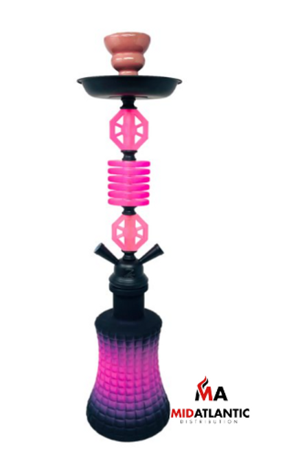Zebra Smoke Andrew Single Hose 26in. Hookah (Assorted Colors) *Sold As Singles* Zebra Smoke Andrew Single Hose 26in. Hookah (Assorted Colors) *Sold As Singles*