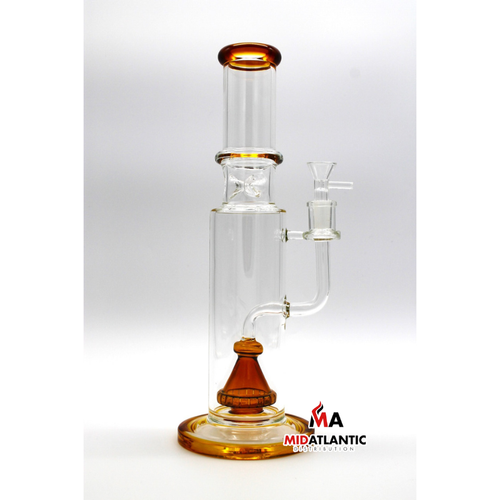 Straight Glass w/ Game Piece Perc & Ice Catcher 826g Glass 13in. Waterpipe [WP-NA003] *Sold As Singles*