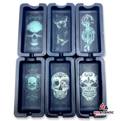SmokeZilla Light-Up Ashtrays (Assorted Designs) [Model#41473] *Display of 6*
