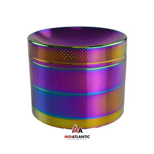 SmokeZilla 2.7in x 2.5in Rainbow Metal 4-Part Grinder [Model#22522] *Display of 6*