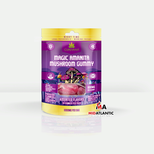 Curevana Magic Amanita Mushroom 6000mg Gummies - Night Time Blend