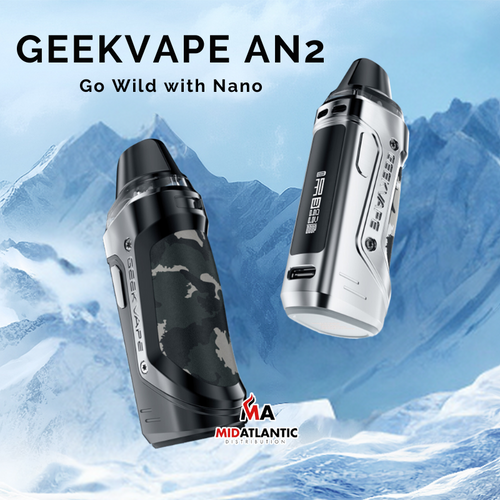 GeekVape AN 2 (Aegis Nano 2) Pod System w/ 2x Refillable 2mL GeekVape N Replacement Pods Sold As Singles*