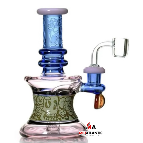 Skull Engraved 6in. Dab Rig [Model# B46] Sold As Singles