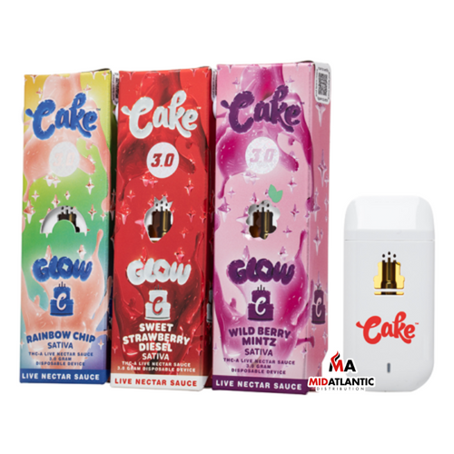 Cake 3.0 Glow THCA Live Nectar Sauce 3g Disposables *Display of 5*