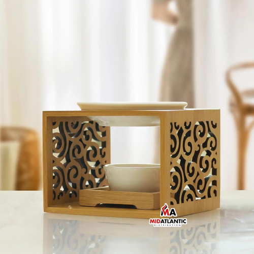 Oil Burners (Assorted Designs) Sold As Singles - Ceramic & Wood Box Design Oil Burners (Assorted Designs) Sold As Singles - Ceramic & Wood Box Design