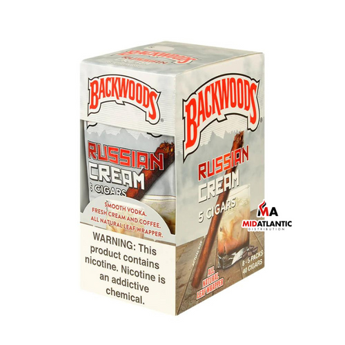 Backwoods (5x Cigars Per Pack) *Display of 8 Packs* - Russian Cream
