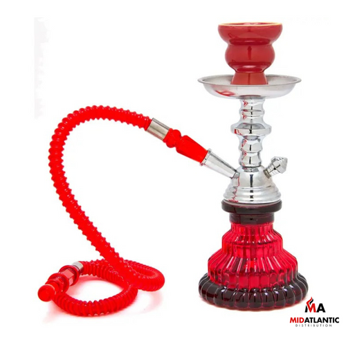 Sparta Single Hose 10.5in Hookah - Red