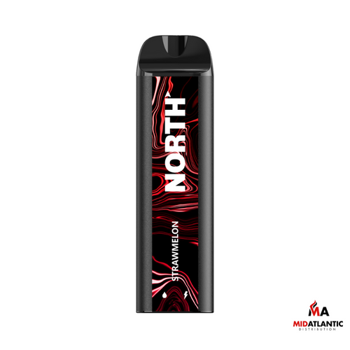 North 5000 Puffs 30mg 10mL Rechargeable Disposables w/ Mesh Coil *Display of 10* - Strawmelon