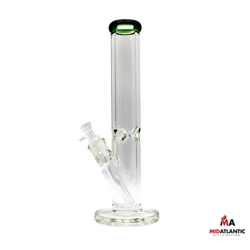 14in Straight Tube 1120g Glass Waterpipe w/ Ice Catcher [XT-0040]
