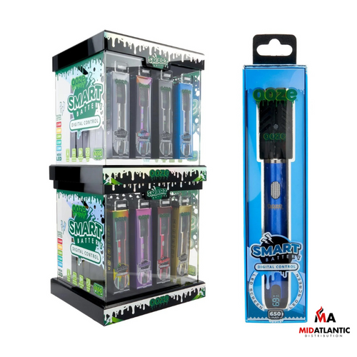 Ooze Smart Digital Control VV 650mAh Cartridge Battery 2 Tier Stackable