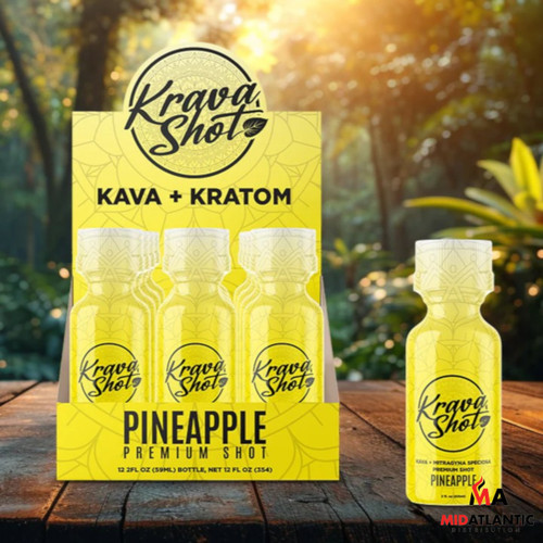 Krava 1300mg Kava + Kratom Extract 2oz Shots *Display of 12*