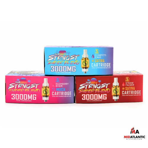 AGFN A Gift From Nature The Strngst 3000mg Super Blend 3.5g Cartridges *Display of 5*