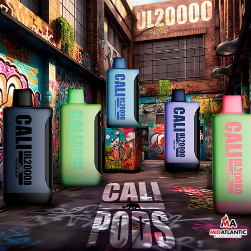 Cali Pods UL20000 20K Puffs 50mg Rechargeable 20mL Disposables *Display of 6 Cali Pods UL20000 20K Puffs 50mg Rechargeable 20mL Disposables *Display of 6