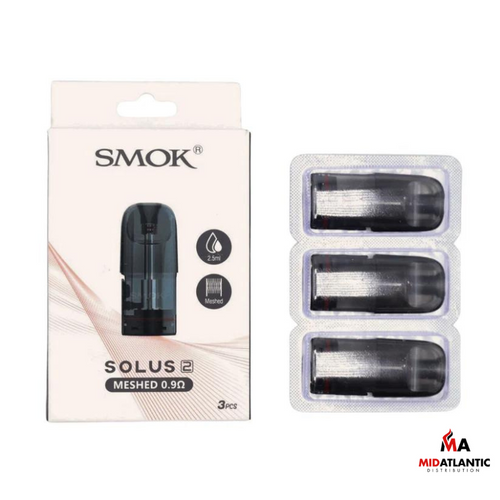 Solus 2 Refillable 2mL Replacement Pods *Pack of 3* - 0.9ohm (Meshed) Solus 2 Refillable 2mL Replacement Pods *Pack of 3* - 0.9ohm (Meshed)