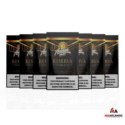 Havana Leaf Premium Dominican Tobacco Wraps (5 Wraps Per Pack) *Display of 8 Packs*