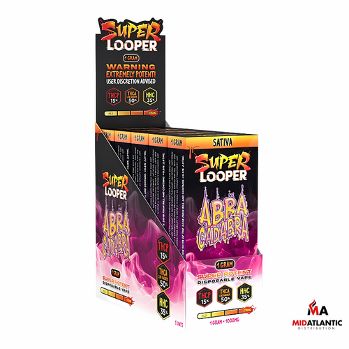 Looper Super Looper THCA Live Badder Super Potent Blend 1g Disposables - Abracadabra (Sativa)