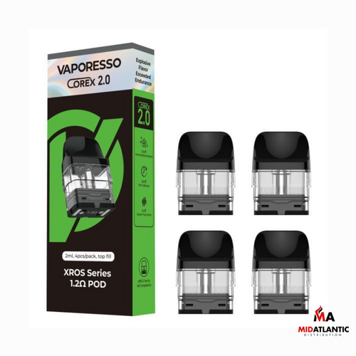 Vaporesso Xros Corex 2.0 Refillable 2mL Top Fill Replacement Pods Pack of 4 - 1.2ohm