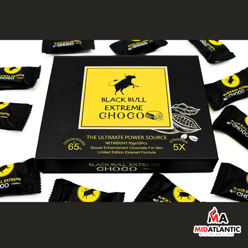 Black Bull 5X Extreme Choco Male Enhancement Honey Bites *Display of 12*
