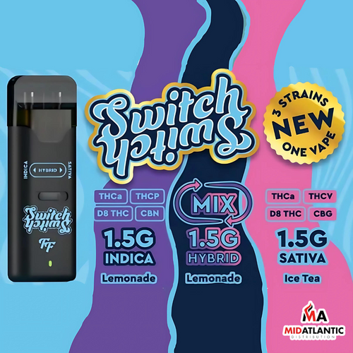 Frozen Fields 3-in-1 Switch THCA Hybrid Blend 3g Disposables *Display of 5*