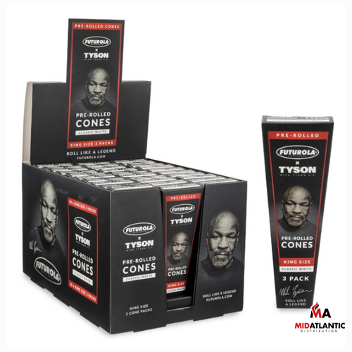Tyson 2.0 x Futurola Pre-Rolled Cones (3 Cones Per Pack) *Display of 30*