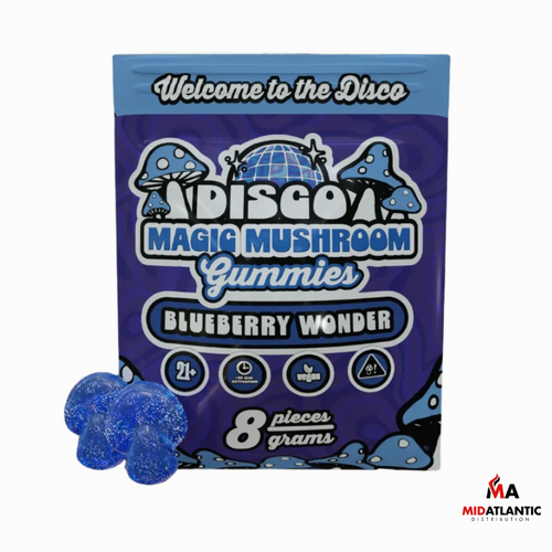 Chapo Disco Magic Mushroom Gummies (8 Gummies Per Pouch) *Display of 6* - Blueberry Wonder