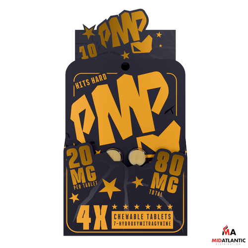 PMP 80mg 7-Hydroxy Kratom Tablets (4 Tablets per Pack) *Display of 10*