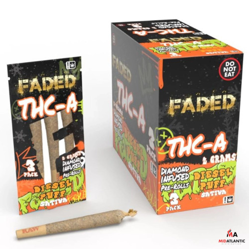 Faded THCA Diamond Infused 2g Pre-Rolls (3 Pre-Rolls Per Pack)