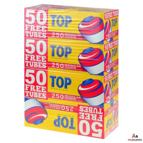  TOP Premium 100mm Cigarette Filter Tubes (250 Tubes Per Box) *Pack of 4 Boxes*
