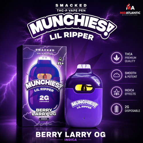 Delta Munchies Lil Ripper Smacked THCP Blend 2g Disposables *Display of 10*