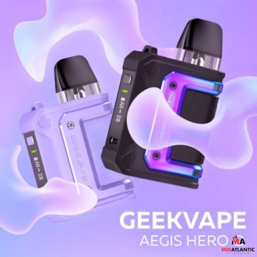 GeekVape Aegis Hero Q 1300mAh Pod System Kit w/ 2x Refillable 2mL Q Replacement Pods GeekVape Aegis Hero Q 1300mAh Pod System Kit w/ 2x Refillable 2mL Q Replacement Pods