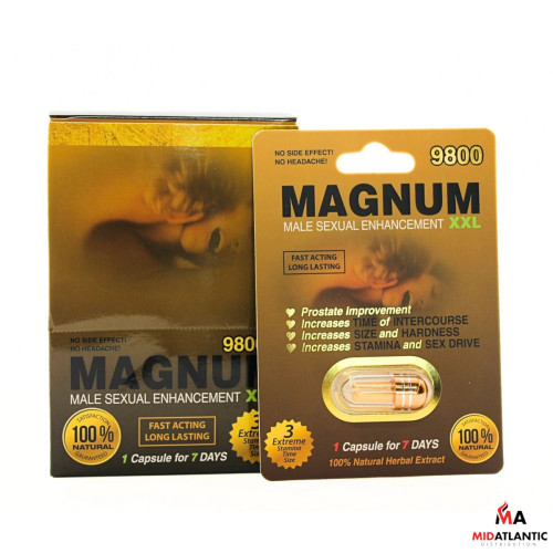 Magnum XXL 9800k Male Enhancement Capsules (1 Capsule Per Pack) *Display of 24*