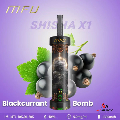 MFU Shisha X1 40k Puffs 50mg 40mL Disposables *Display of 5* MFU Shisha X1 40k Puffs 50mg 40mL Disposables *Display of 5*