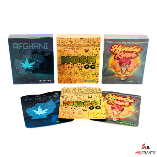 Mylar Bag & Matching Outer Box Combo Packs (Assorted Designs) *Bundle of 50*
