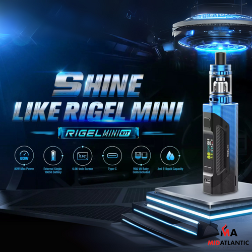 Smok Rigel Mini Starter Kit W/ TFv9 Mini Tank 80W 18650 3mL Smok Rigel Mini Starter Kit W/ TFv9 Mini Tank 80W 18650 3mL