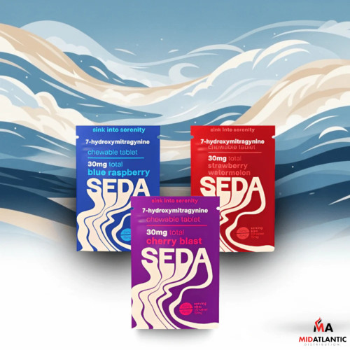 Seda 30mg 7-Hydroxy Kratom Tablets (1 Tablet Per Pack) *Dispenser Display of 30*