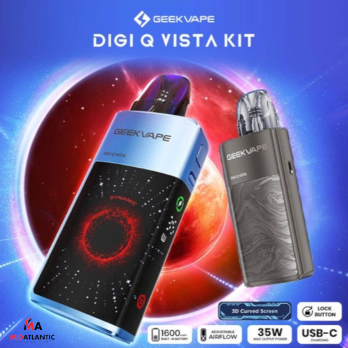 GeekVape Digi Q Vista Pod System 1600mAh Kit w/ 2 Refillable 3mL Q Replacement Pods GeekVape Digi Q Vista Pod System 1600mAh Kit w/ 2 Refillable 3mL Q Replacement Pods