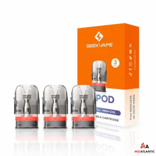 GeekVape Q Refillable 3mL (Updated) Replacement Pods *Pack of 3* GeekVape Q Refillable 3mL (Updated) Replacement Pods *Pack of 3*