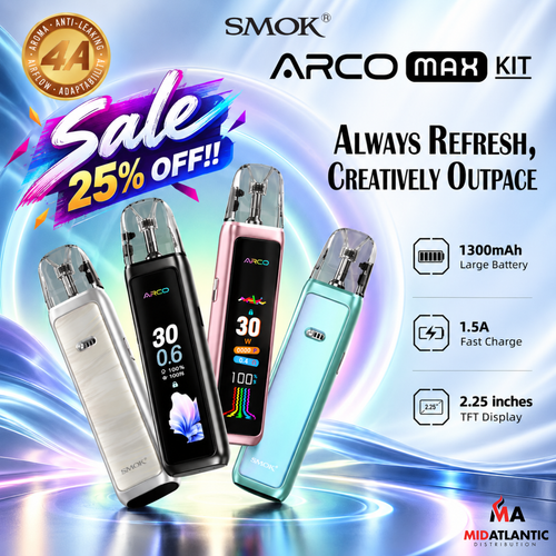 Smok Arco Max Pod System 1300mAh Kit w/ 2 Refillable 3mL Arco Replacement Pods [25% Off]