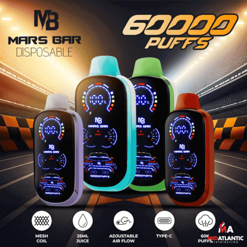 Mars Bar 60k Puffs 50mg 25mL Disposables *Display of 5* Mars Bar 60k Puffs 50mg 25mL Disposables *Display of 5*